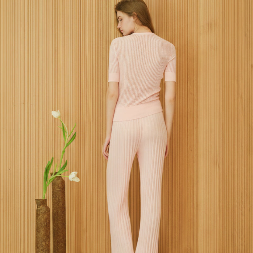 Fine Cotton T-shirt with Micro Pointelle-3