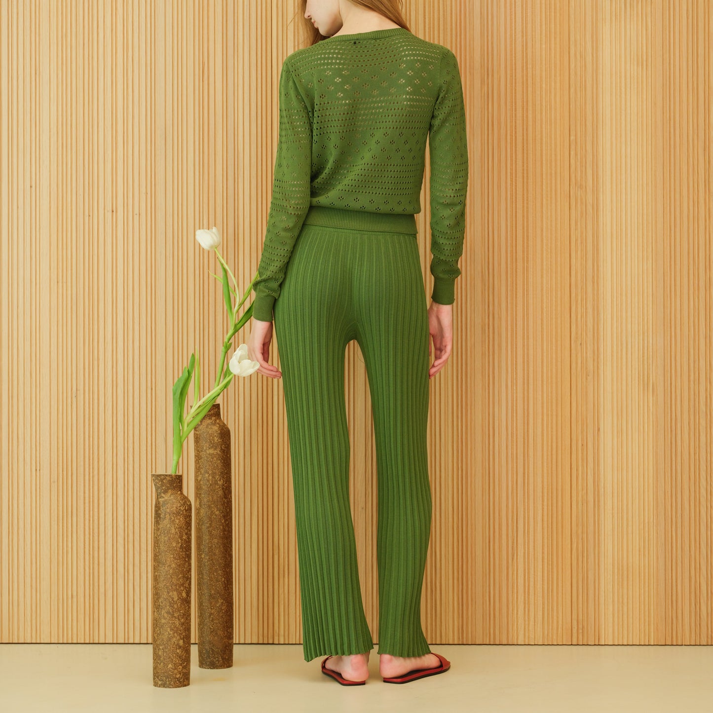 Baumwollhose Damen- Plissée- Lola-4