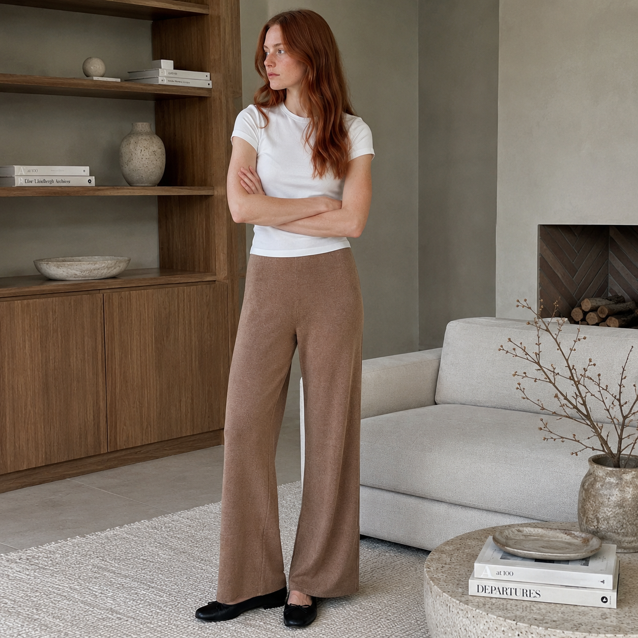 Merinowolle weite Hose Lena