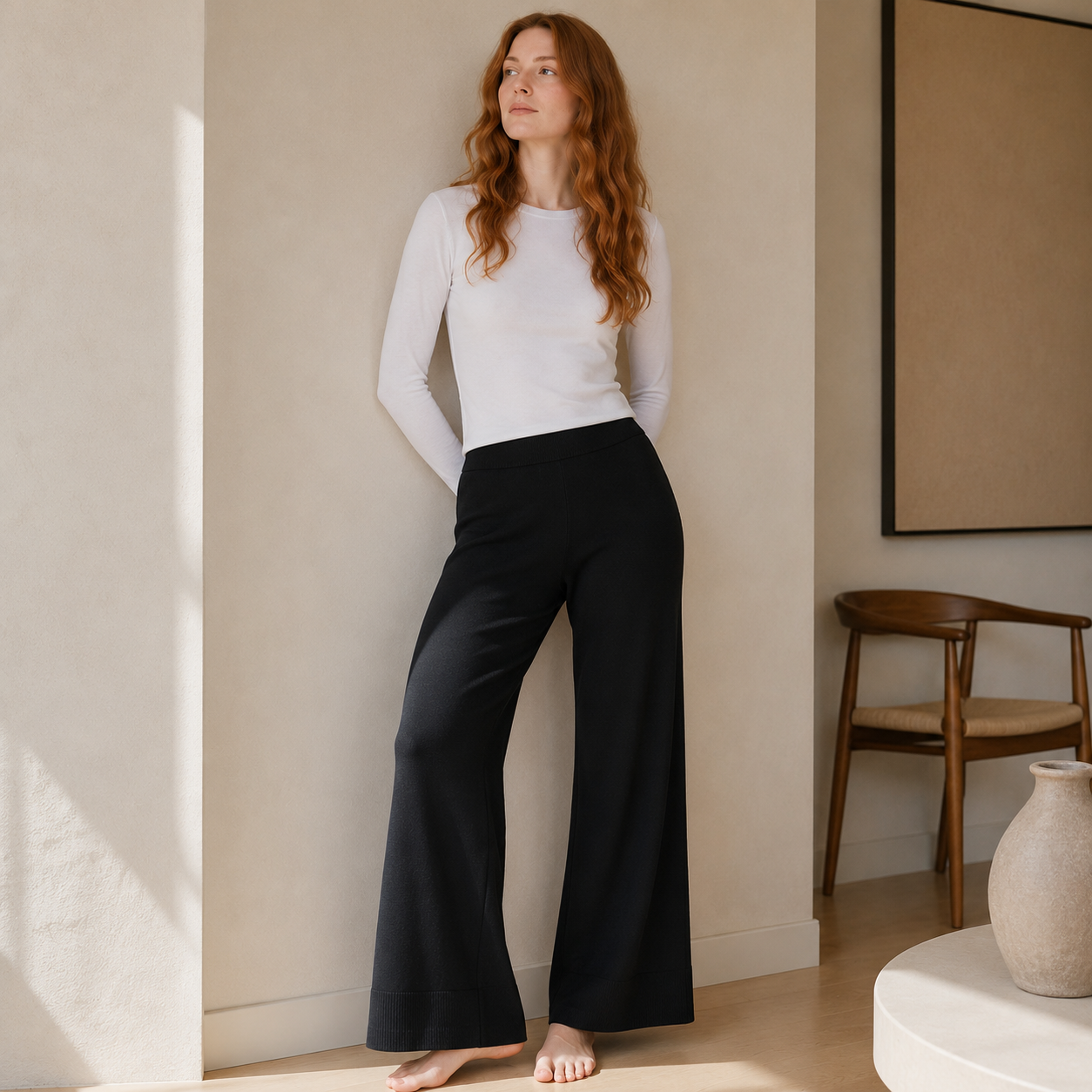 Merinowolle Hose Damen, Wollhose, Loungewear Damen