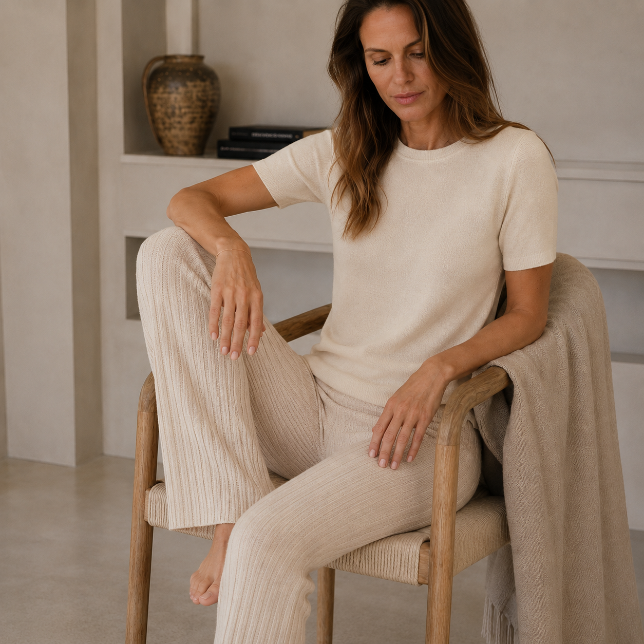 Sommerhose Baumwolle, Leichte Hose Baumwolle Damen, Urlaubslook, Urlaubsoutfit