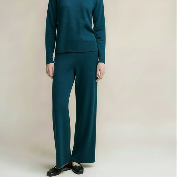 Extra Fine Merino Wide-Leg Trousers-15