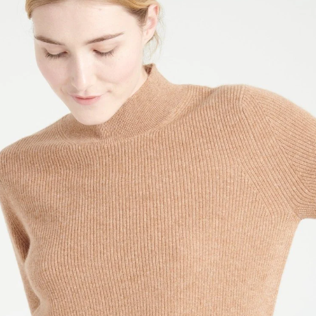 Kaschmir Pullover mit Stehkragen- Mia