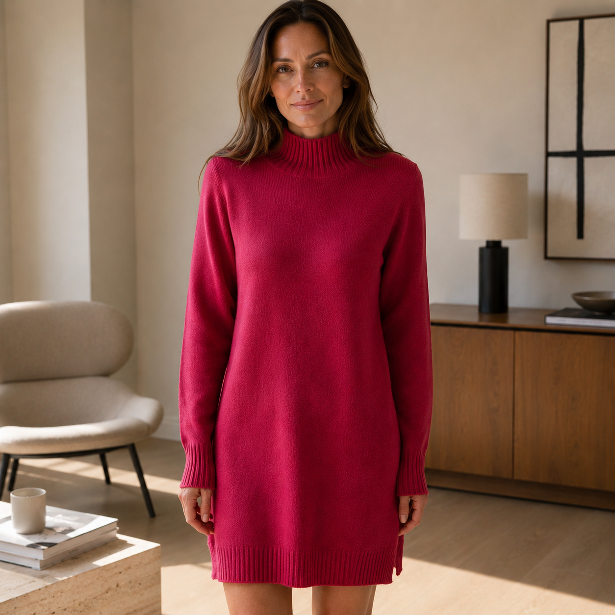 Midikleid Mira – Feinstrick mit Kaschmir-Anteil