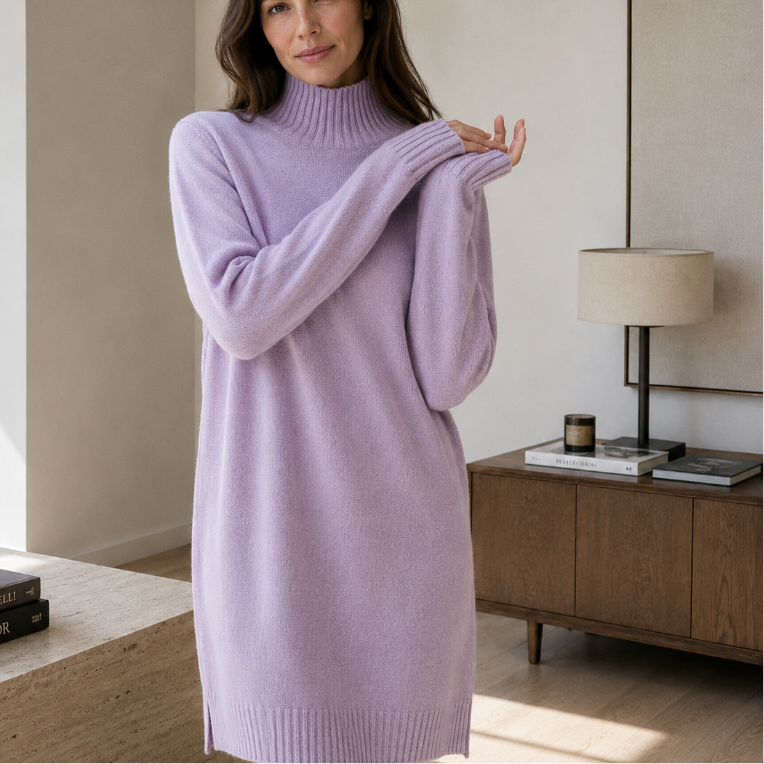 Midikleid Mira – Feinstrick mit Kaschmir-Anteil