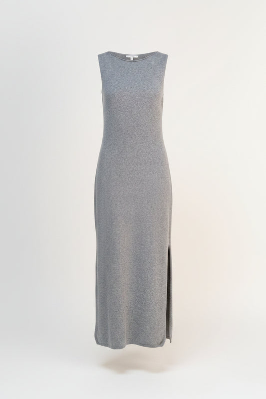 Kaschmir- Mix Ärmelloses Kleid mit Schlitz Kathy-Strickkleid, kaschmir kleid, Kleid mit Schlitz