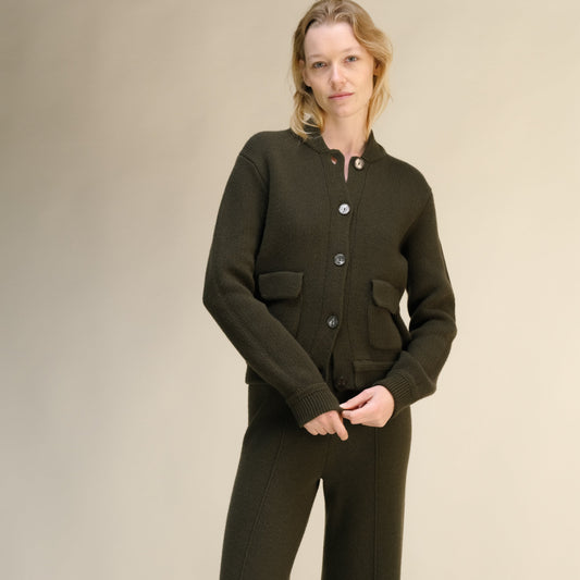 Cashmere Mix Bomber Jacket-0