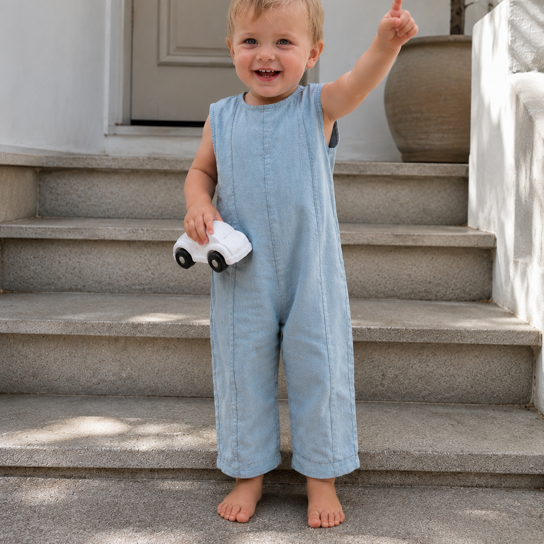 Ramie Kinder Overall Blau – 100% Naturfaser
