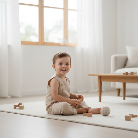 Ramie Kinder Overall Beige – 100% Naturfaser