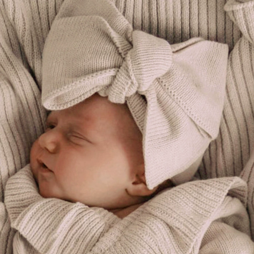 Strick-Haarband für Babys — Schleife