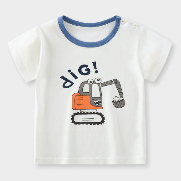 T-Shirt mit Bagger- Print