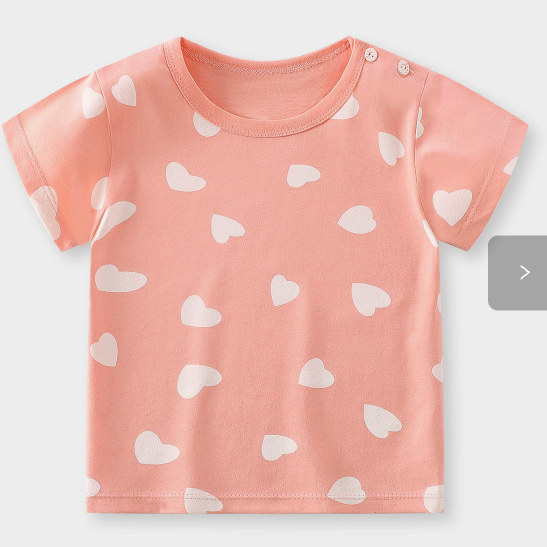 T-Shirt mit Herzen- Print
