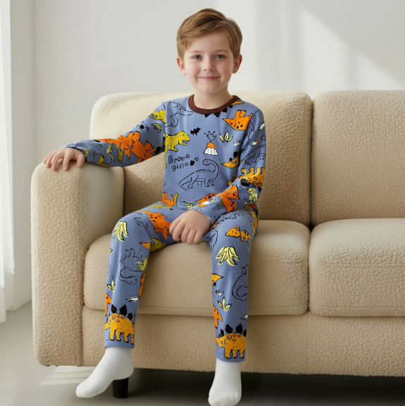 Lange Unterwäsche Dino Print