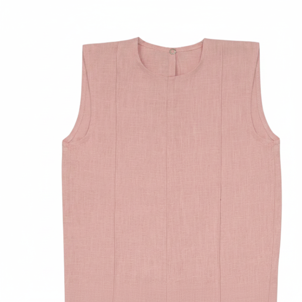 Ramie Baby Overall Rosa – 100% Naturfaser