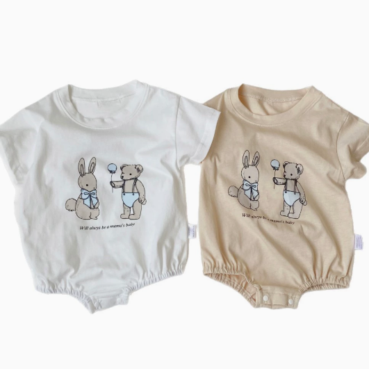 Baby Strampler mit Cartoon Print