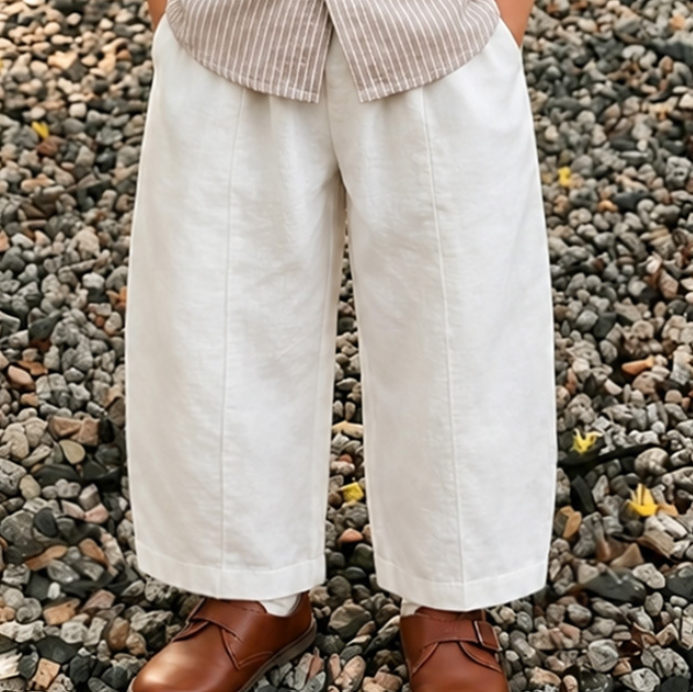 Weit geschnittene Leinenhose