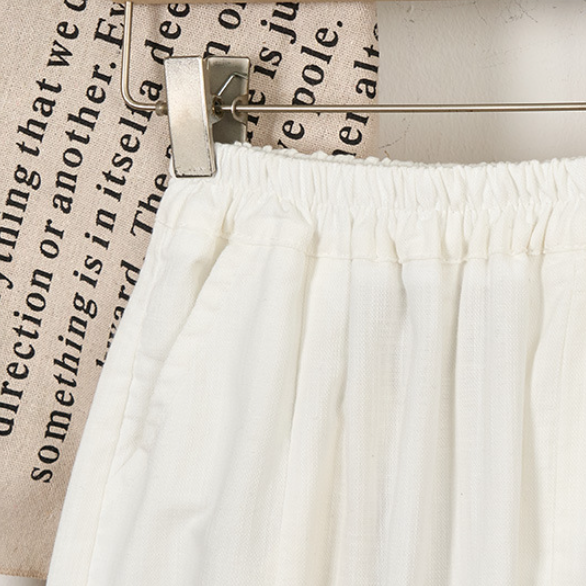 Weit geschnittene Leinenhose
