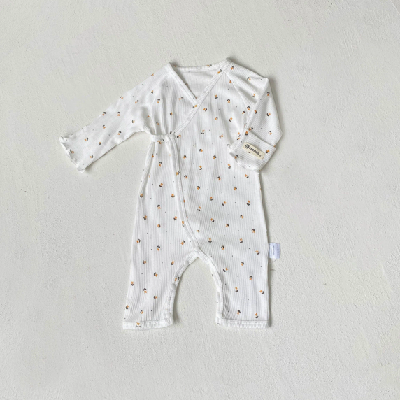 Baby-Strampler mit Blumen-Print