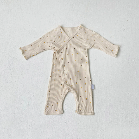Baby-Strampler mit Blumen-Print