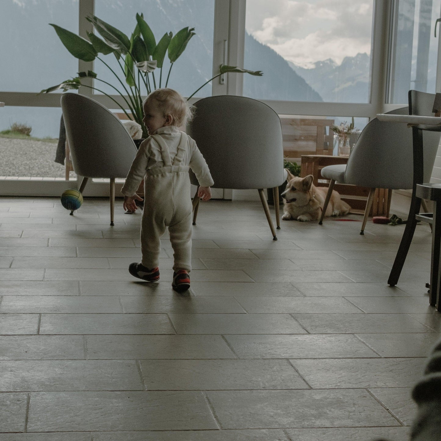 Linen Pants with Suspenders - Beige-1