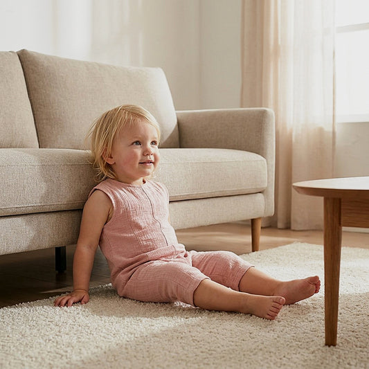 Ramie Baby Overall Rosa – 100% Naturfaser